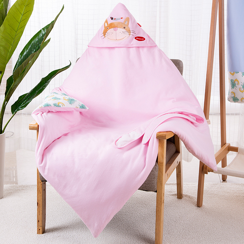 Baby quilt for autumn and winter thickened newborn bag newborn quilt cotton swaddling towel baby supplies can be used to remove gallbladder