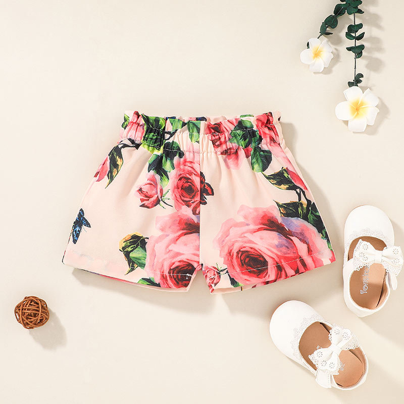 2021 New Girl Skirt Suit Summer Print Girl Baby Sling Short Skirt Two-piece Suit display picture 5