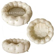 韩系花瓣水池儿童充气游泳池 宝宝海洋球圆形水池戏水池 波波球池