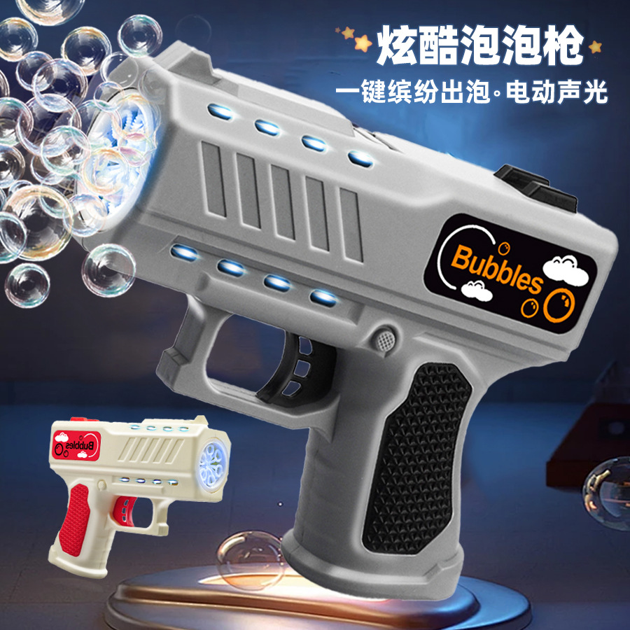 Pistola de Burbujas Eléctrica para Niños Glock de Plástico Automática