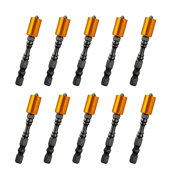 10pcs65L single-head black nickel (extended) magnetic coil bit [bag] 143g