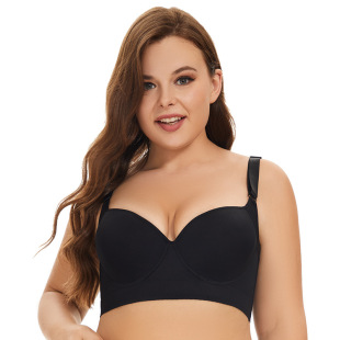 Beauty Salon Smoothly Surface Traceless Push-up Adjustable Underwear Accessory Breast Anti-sagging Extra-expansion Correction Eight-row Buckle Bra