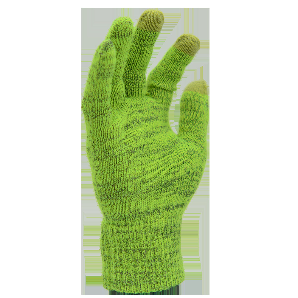 自由进线荧光触屏劳保手套工地防滑安全劳动日常用手套