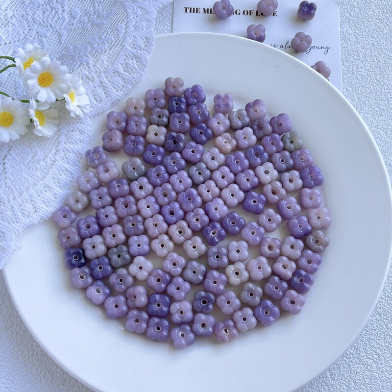菩提根雕刻小雏菊散珠手工DIY串珠手链挂件文玩手串配饰佛珠配件|undefined