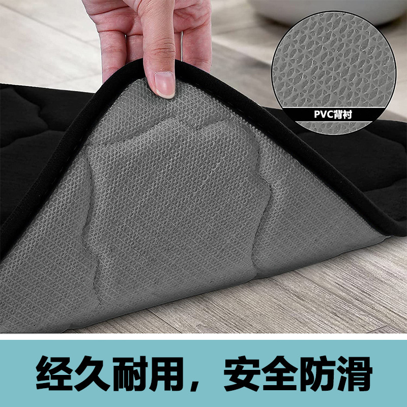 Junxi baño estera antideslizante engrosada lenta rebote esponja estera puerta del baño estera de espuma de memoria estera absorbente
