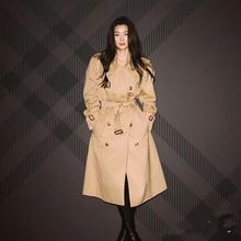全智贤同款女士新版肯辛顿长款风衣bbr风衣外套女嘎巴甸防水面料