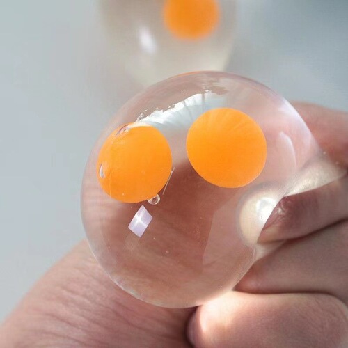 Venting simulation eggs, squeeze for fun, creative prank, best-selling stress relief, unbreakable, double yolk squeezing
