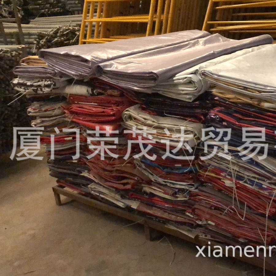 广东清远出售二手广告布旧喷绘布搭棚用广告布装修保护用旧广告布