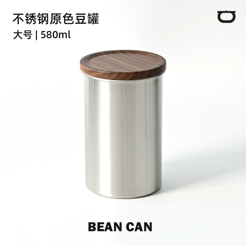 コーヒー豆貯蔵タンクステンレス鋼木製蓋密閉コーヒー粉末豆貯蔵と穀物貯蔵|undefined