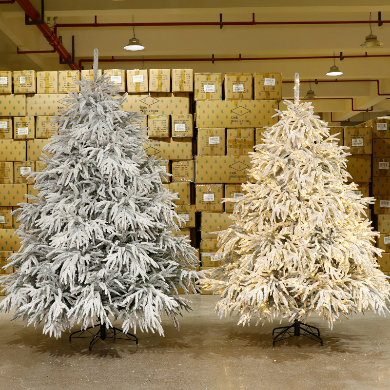 Navidad gran PE puro nieve automática árbol de Navidad casero DIY decoración de Navidad escena decoración