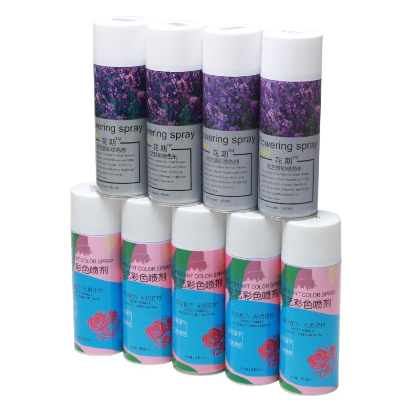 Flor especial agente de pulverización de color floral color gradiente de pulverización de color permanente flor seca color mezcla de tinte al por mayor ramo de pintura en aerosol