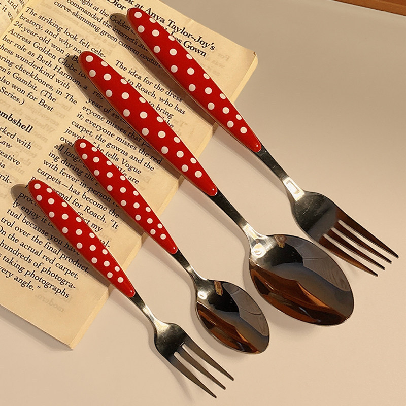 Stainless Steel Spoon, Western-Style Food Spoon, Food-Grade Dessert Spoon and Fork, 2026 New Model, High Aesthetic Value, Personal Use Spoon Stainless Steel Spoon, Western-Style Food Spoon, Food-Grade Dessert Spoon and Fork, 2026 New Model, High Aesthetic Value, Personal Use Spoon