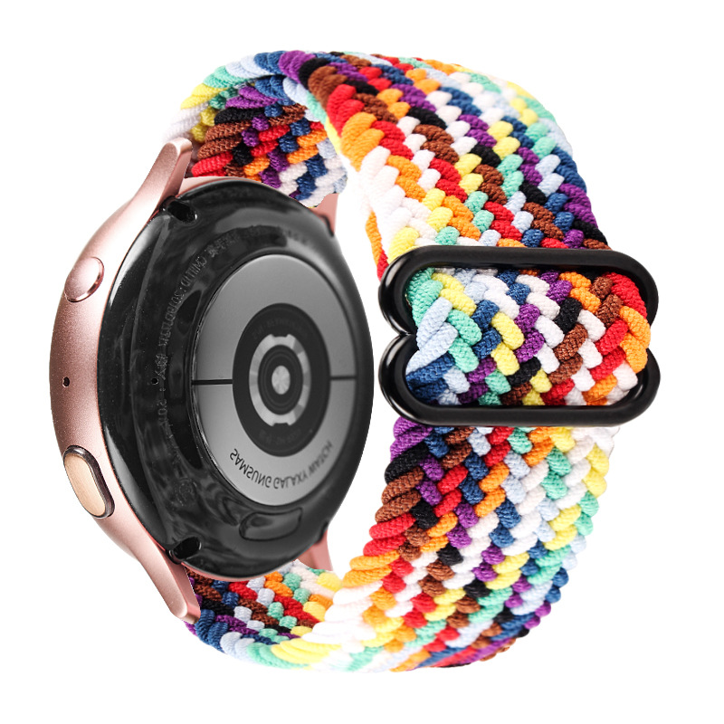 適用於三星Galaxy Watch 5 active 18/20/22mm日字扣編織調節錶帶