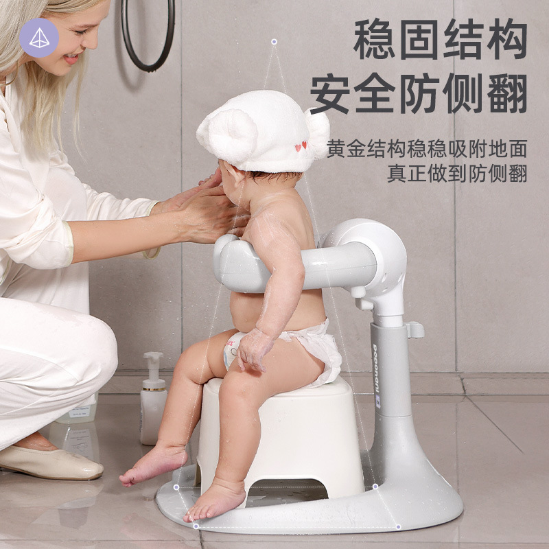 Artefacto de baño de pie para bebés, plataforma de baño plegable para bebés y niños, marco de baño antideslizante conveniente, artefacto de lavado de trasero