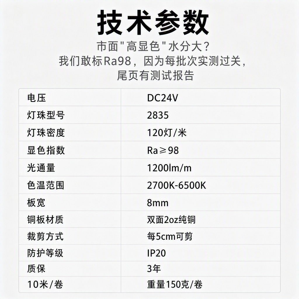 LED light strip 98 display full spectrum special patch linear low voltage self-adhesive light strip home decoration ceiling linear atmosphere light