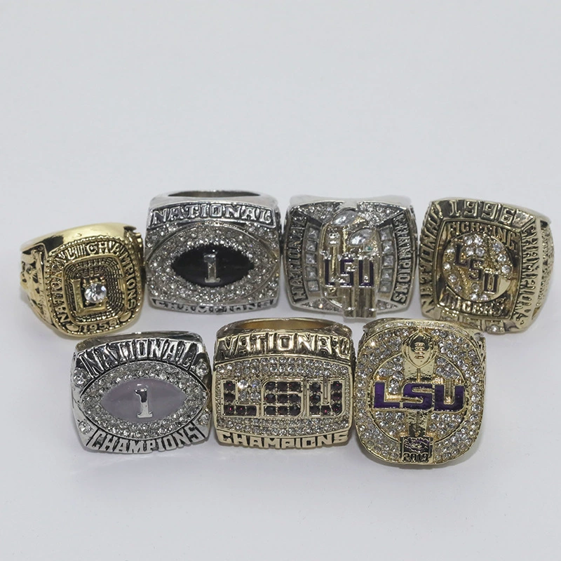 7-колечный набор Louisiana University Alliance NCAA LSU чемпионское кольцо