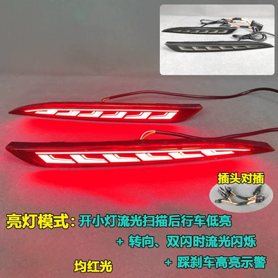 Suitable for 21-24 Tesla Model Tail light - blade-style-led-rear-bumper-lights-smoked-plug-sold-as-a-pair