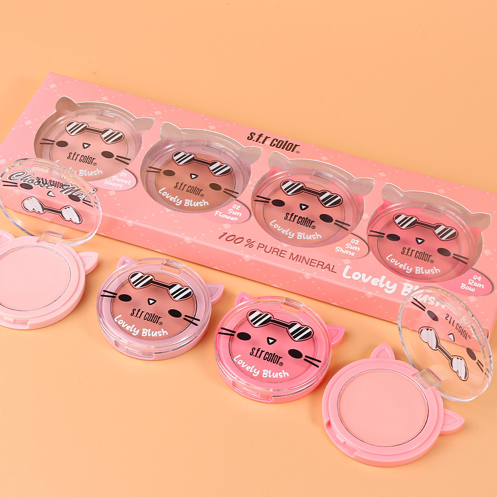 s.f.r color transfronterizo exclusivo para maquillaje de color, vitalidad, color natural, cariñoso gatito blush image 4