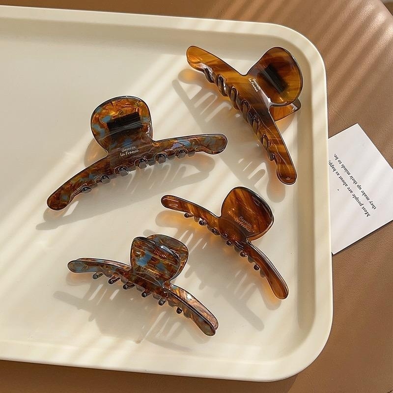 高級感鯊魚夾發卡優雅氣質醋酸抓夾大號髮夾女後腦勺頭髮夾子頭飾