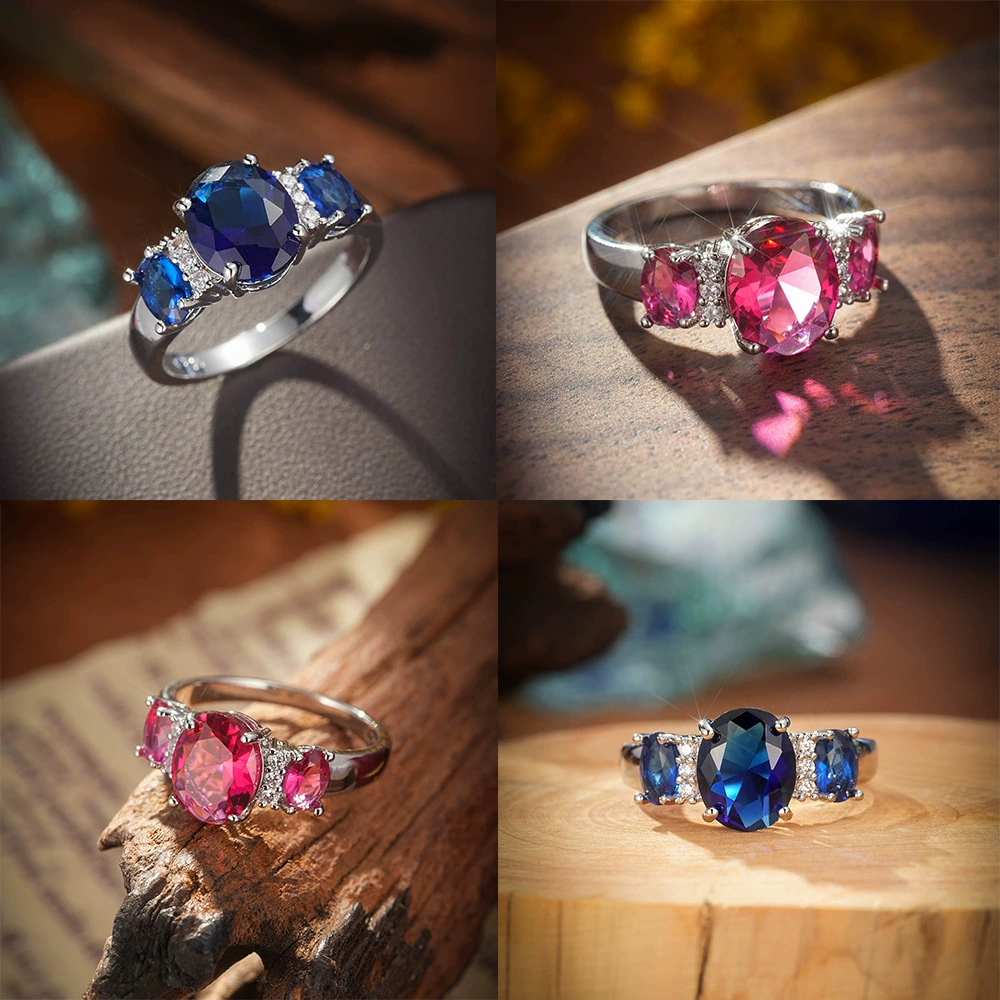 (Граница торговли), модное кольцо, синяя Jewelry, вставка сапфирового камня, ноготь украшение, новая коллекция, стиль высокого качества