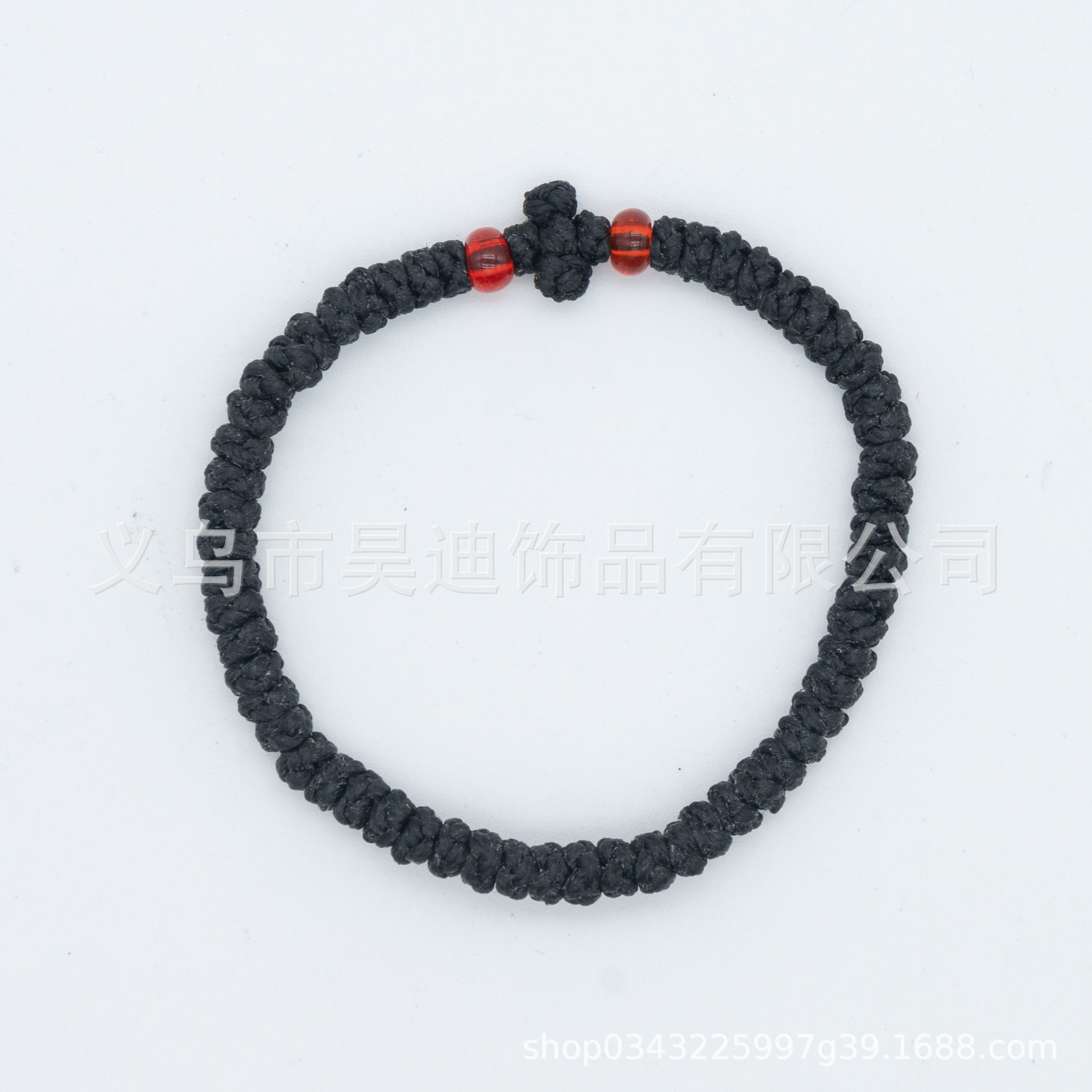 블랙 라인 레드 비즈 (얇은)