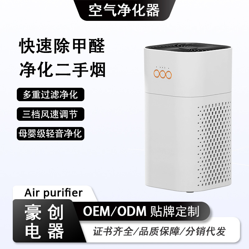 亚马逊跨境智能负离子桌面空气净化器便携式室内氧吧快速去除甲醛|undefined