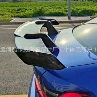 适用于宝马奥迪奔驰碳纤纹汽车改装大尾翼加装装饰三厢通用飞机翼