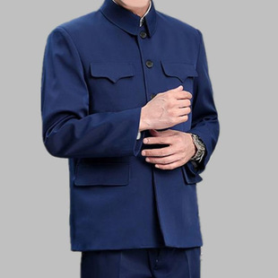 Spring and Autumn Thin Middle-aged and Old People's Middle-aged plus size Jacket Dad's Middle-aged Old People's Old-fashioned Single-layer Jacket