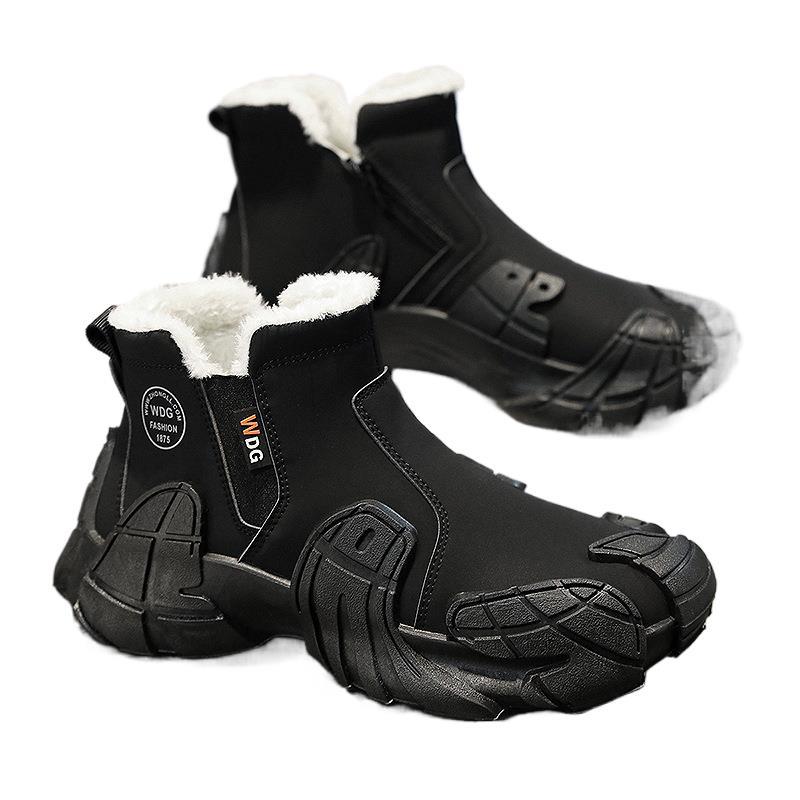 Martin boots men's high-top winter warm and cold-proof plus velvet…