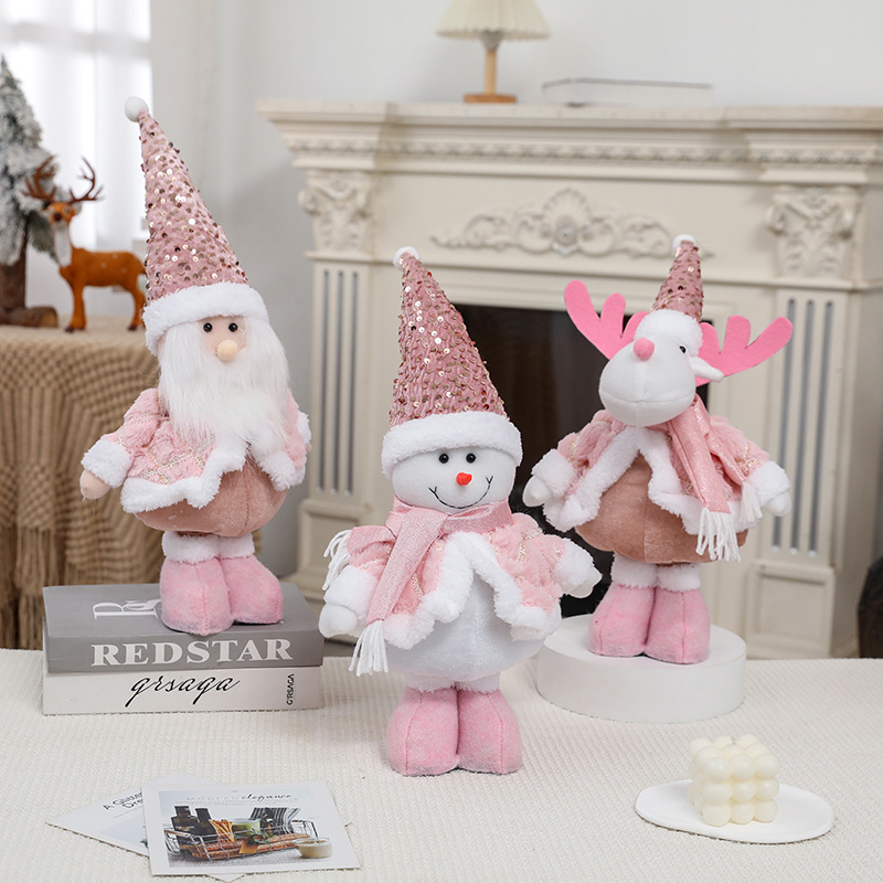 latest low-cost chain jumping wind-up toy christmas small gift clockwork santa claus christmas children play