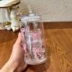 bowknot plastic cup portable handy cup milk cup for work and school table cup new 2025 girls ins