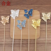 DIY антикварные китайские аксессуары для одежды шаг встряхнуть новый двойной бабочка сплава палка для волос (12731)