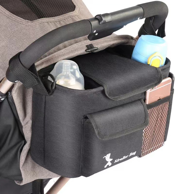 厂家直销大容量婴儿手推车挂包 防水牛津布推车配件经典收纳挂袋