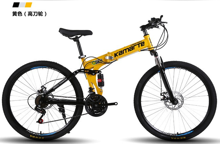 Fábrica al por mayor cola suave plegable bicicleta de montaña adulto amortiguador estudiante off-road velocidad variable bicicleta de cercanías