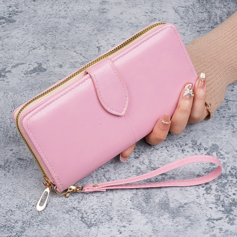 Long Leather Wallet Women's New Wallet Exquisite High-End Card Holder Large Capacity Clutch Bag Mobile Phone Bag Dropshipping