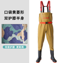 雨衣雨裤连体背带防水下水裤半身衣服裤带雨鞋