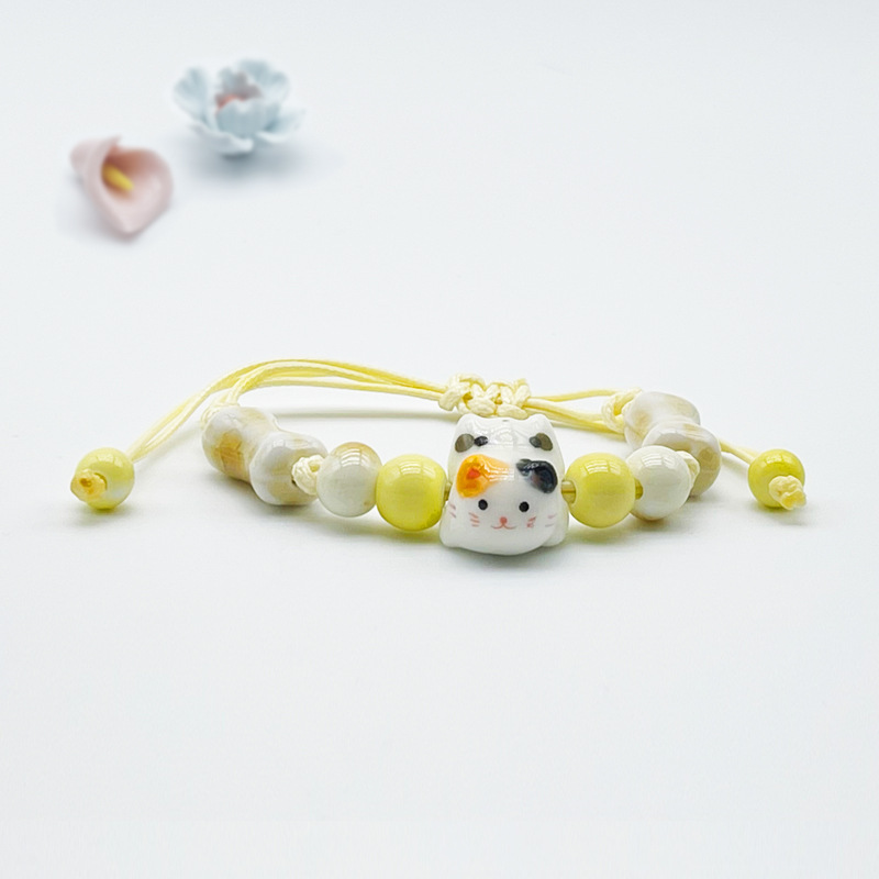 景徳鎮のアクセサリの陶磁器の手の串の卸売りの新しい中国式の数珠のブレスレットの女性の大衆の高級感は色の手縄を落とさないでください。|undefined