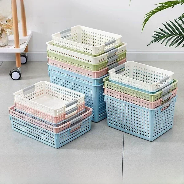 Plastic Storage Box Storage Frame Supermarket Storage Basket Storage Basket Toy Desktop Snacks Kitchen Stationery Plastic