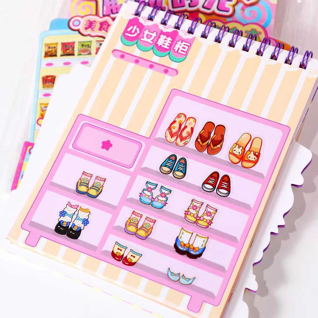 Colección de pegatinas para niños y niñas, juguetes de rompecabezas, pegatinas para escenas de juegos creativos