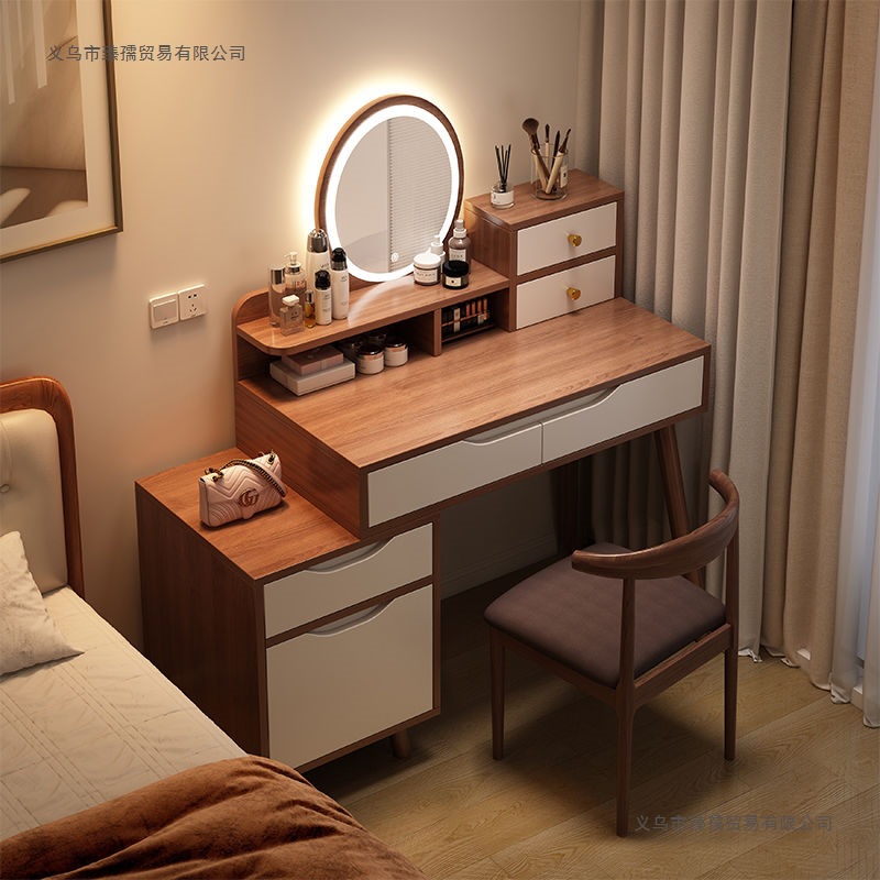 New Chinese Style Dressing Table Bedroom Modern Simple Bedside Table Integrated Small Apartment Girls Master Bedroom Desk Makeup Table