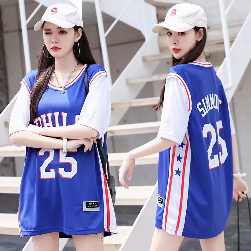 Поддельные два топа 76ers YS30 куриный воротник баскетбольная рубашка мужская баскетбольная футболка S-5XL
