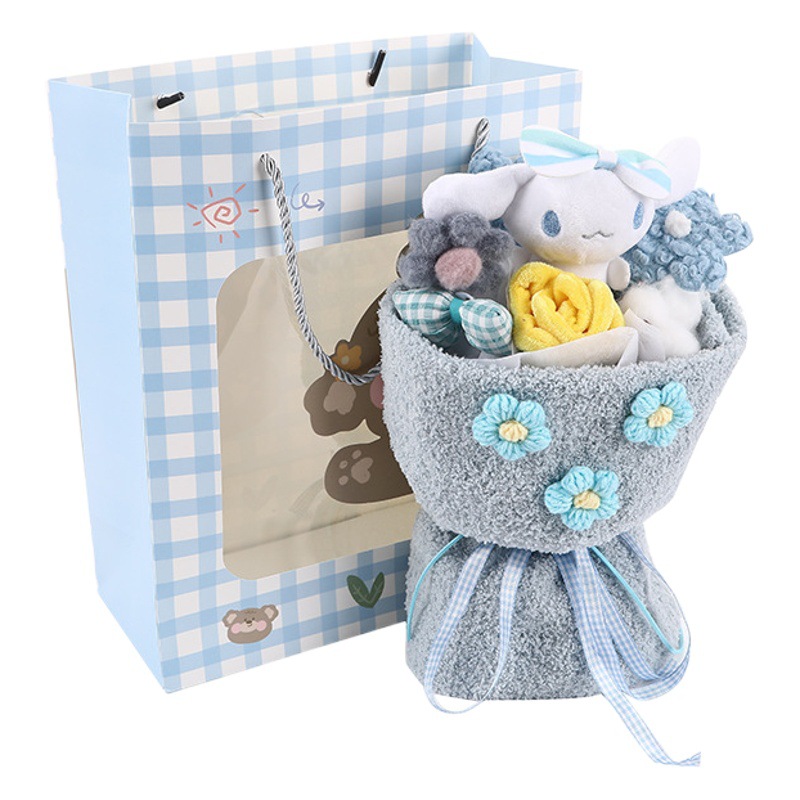 Día de San Valentín regalo creativo muñeca ramo terminado muñeca ramo lindo peluche niña regalo de cumpleaños para novia