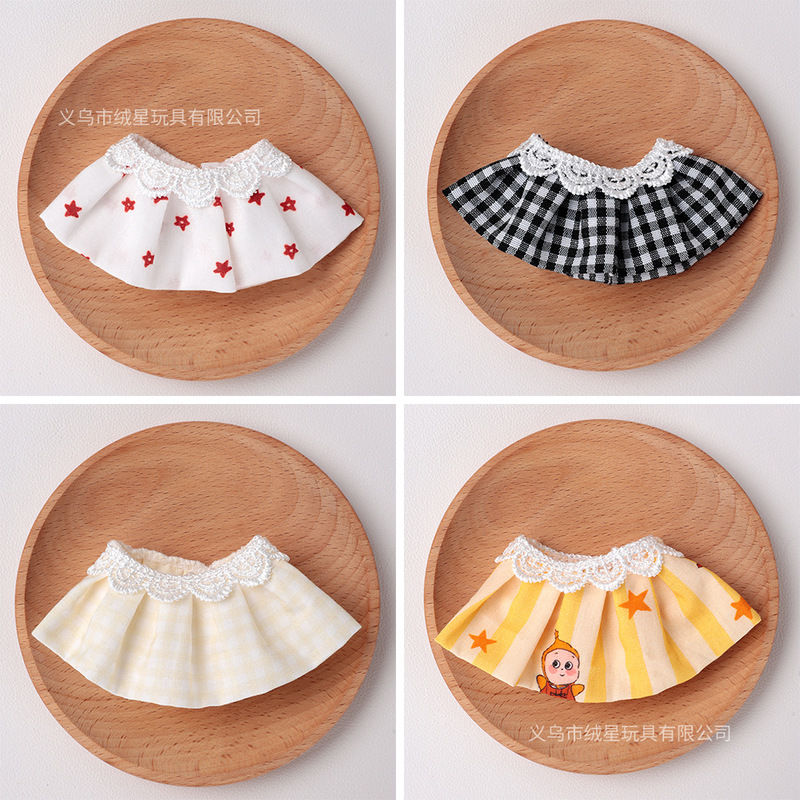 10cm Doll Clothes Plaid Skirt Cotton Doll Kitty Mini Floral Skirt Trendy Toy Doll Zsiga Doll Clothes Accessories