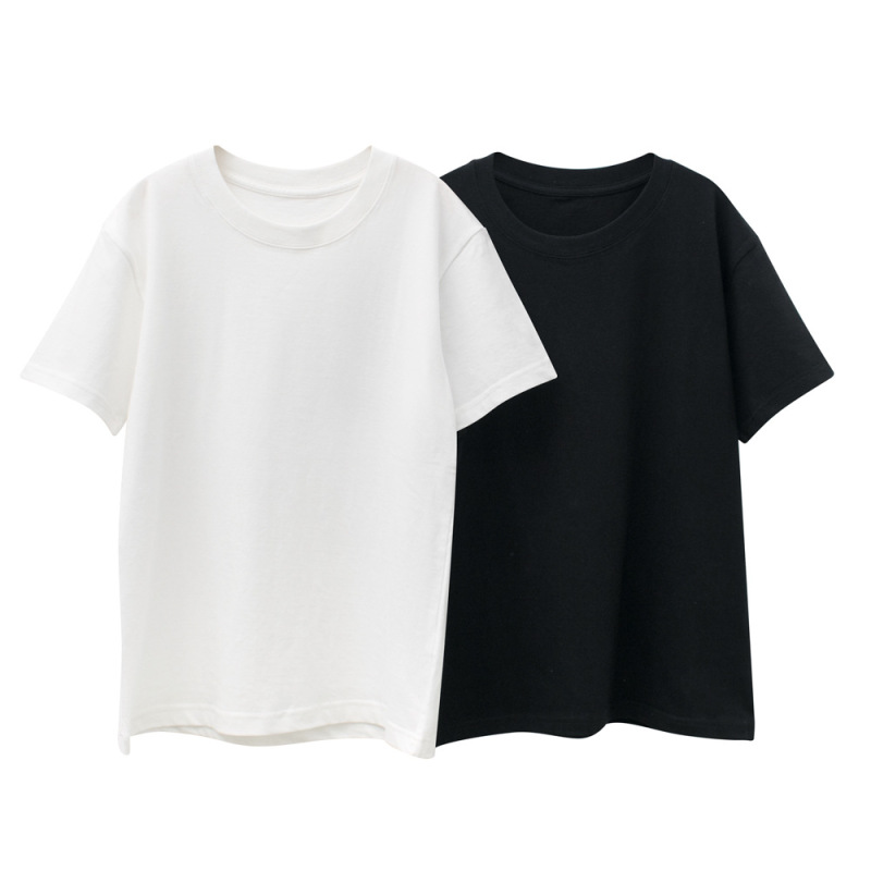Summer New Style Pure Cotton Regular Shoulder Korean Style Short-Sleeve Unisex Simple Solid Color Fitted Short-Sleeve T-Shirt Round Neck Base Shirt Thin Summer New Style Pure Cotton Regular Shoulder Korean Style Short-Sleeve Unisex Simple Solid Color Fitted Short-Sleeve T-Shirt Round Neck Base Shirt Thin