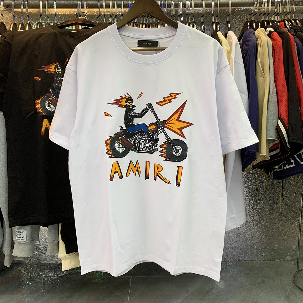Verano nueva camiseta de manga corta impresa de letras suelta marca de moda hombre camiseta casual de media manga mujer