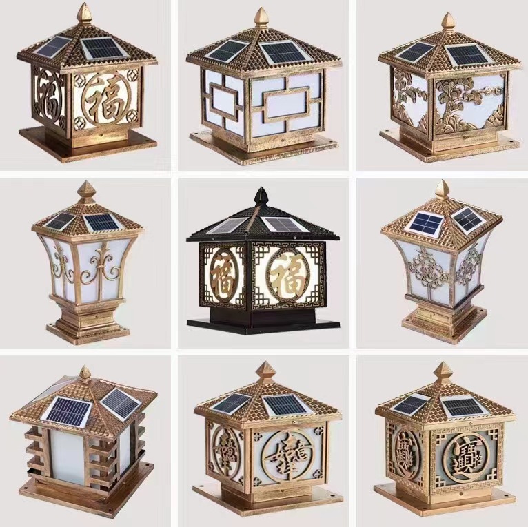 户外墙头灯太阳能柱头灯墙壁灯生产厂家源头厂家生产销售一体化