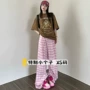 山本夏季高腰甜美风格子裤