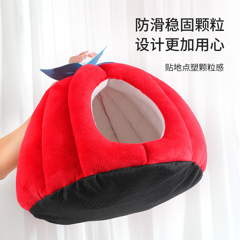 Perrera Pumpkin Nest invierno cálido totalmente cerrado de Peluche nido de gato Pumpkin Nest Four Seasons PET House CAT supplies