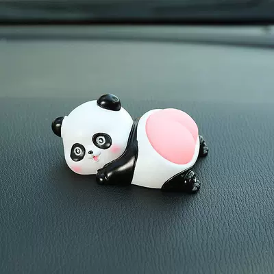 Car ornaments decompression Q play fart king car decoration center console ornaments cute cartoon animal doll home (Car ornaments) - pandaq-bounces-the-butt