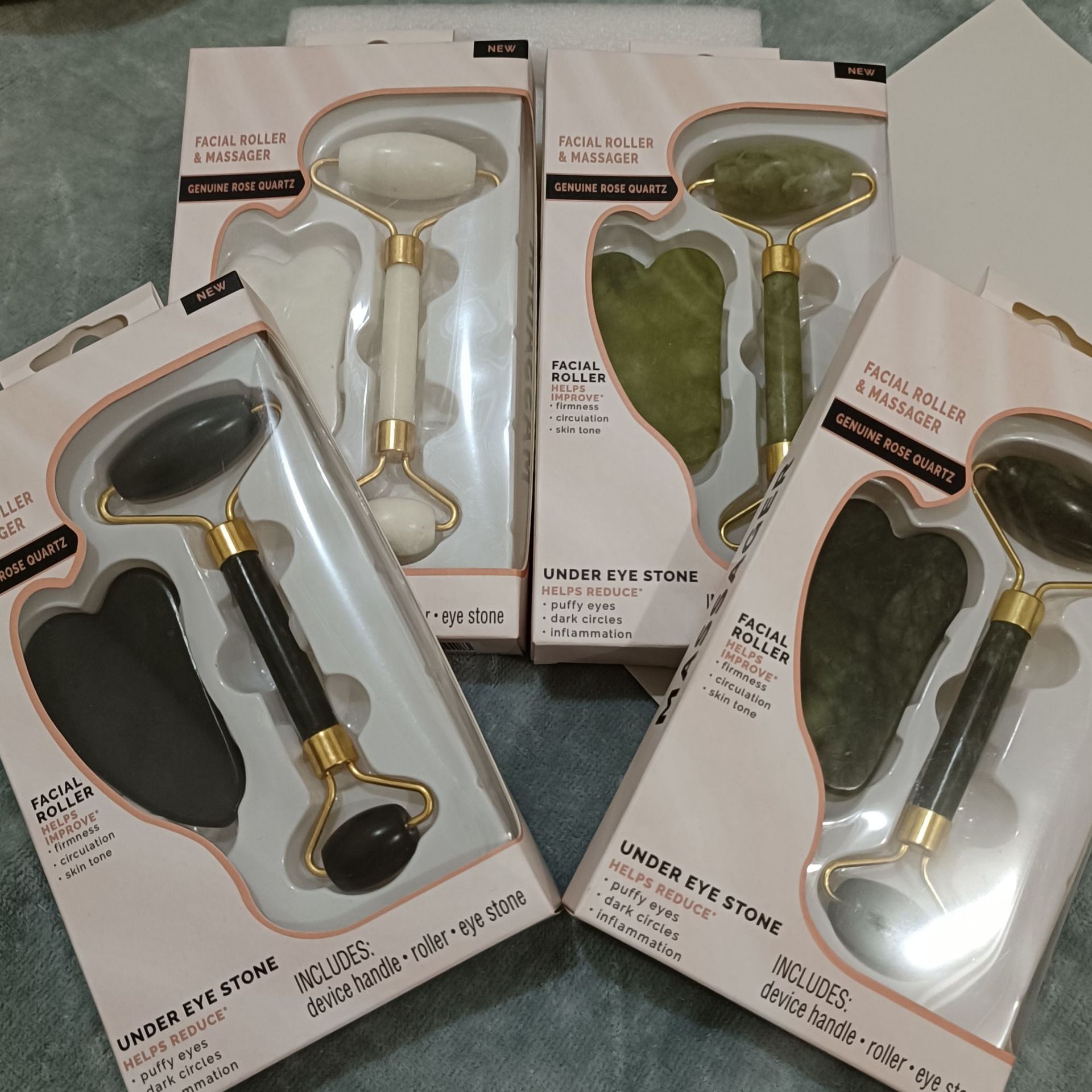 岫玉滚轮刮痧板套装